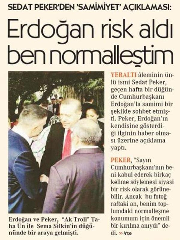 Erdoğan'la düğündeki fotoğrafı