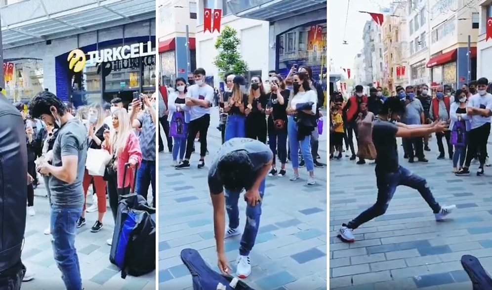 Cüzdanından Çıkardığı Bozuklukları Sokak Müzisyenlerine Bağışlayıp Dans Eden Adamın İlginç Görüntüleri