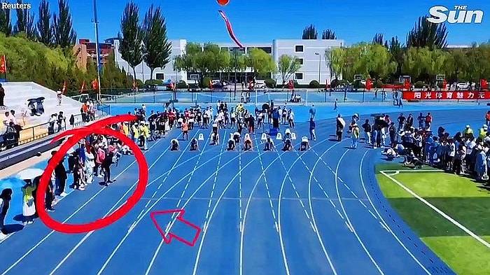 Оператор, который побежал со спортсменами, чтобы записать гонку, прибежал у финишу первым