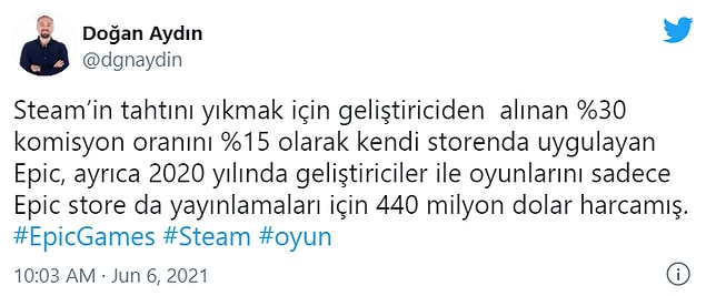 11. Ancak Epic Games kesenin ağzını açmaktan çekinmiyor.