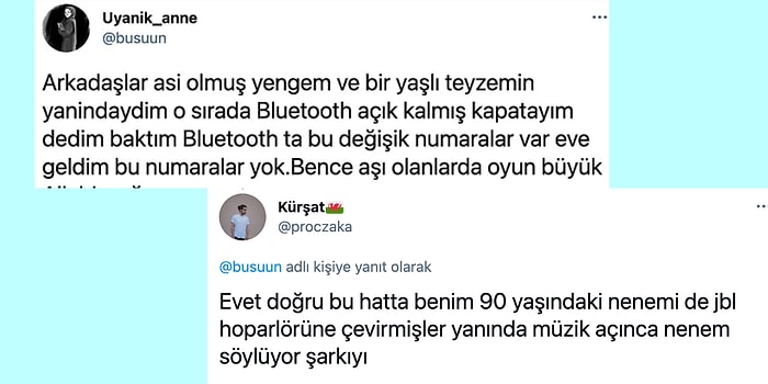 Aşılarda Bluetooth Özelliği Olduğunu İddia Eden Aşı Karşıtı Kadına Mizahla Ayar Veren Twitter Kullanıcıları