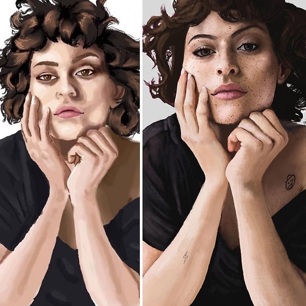 11. Вот как выглядят 6 лет практики - Мое искусство рисования в 2015 и 2021 годах