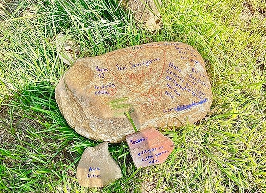 Taştaki "Tecavüz Ediliyorum" Yazısı Polisi Alarma Geçirdi