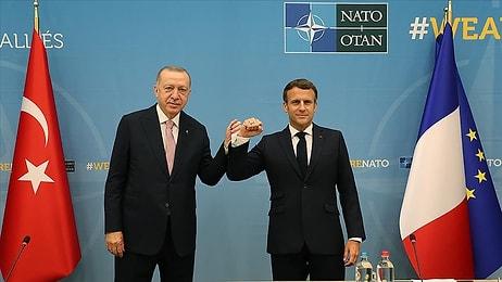 Cumhurbaşkanı Erdoğan, Fransa Cumhurbaşkanı Macron ile Görüştü
