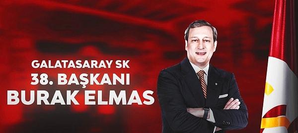 Açılan 30. sandıktan sonra da 41 oy farkla başkanlığını ilan etti. Galatasaray'ın 38. başkanı Burak Elmas oldu.