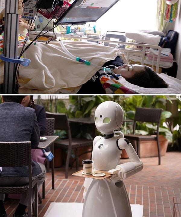 1. Japonya'da bulunan bu kafede felçli insanlar çalışıyor, bu insanlar robotları kontrol ederek aylık bir gelir elde ediyorlar.