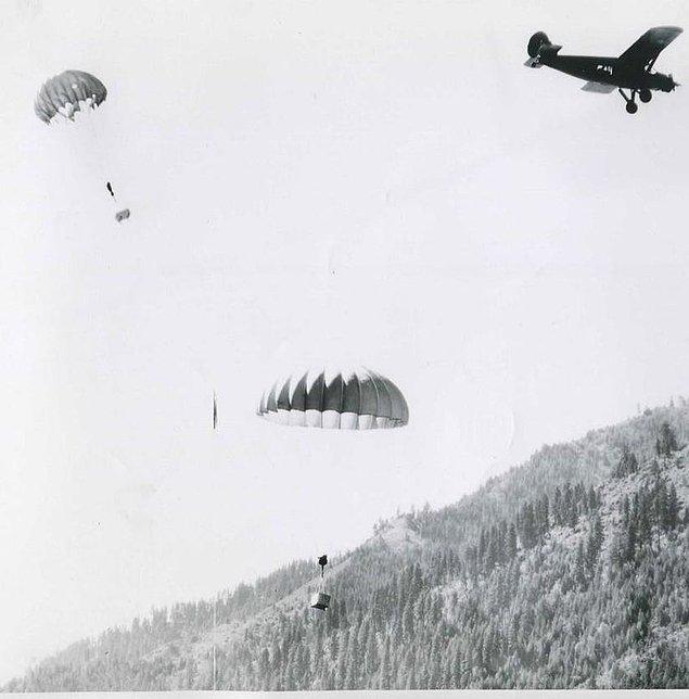41. 1948'de yapılan bir operasyonda 76 kunduz paraşütle havaya bırakılmıştır.