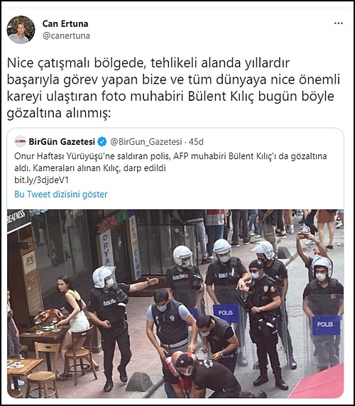 Dünyanın Şapka Çıkardığı AFP Foto Muhabiri Bülent Kılıç'a Polisin 'Floydvari' Müdahalesi Gündemde