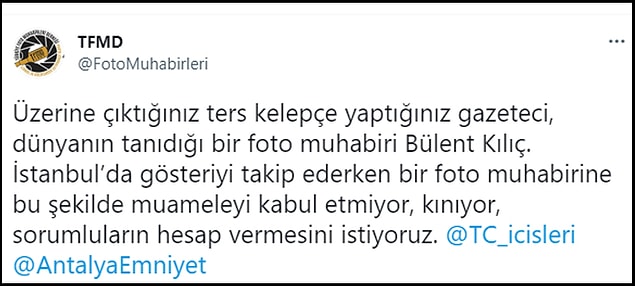 Kılıç'ın işkenceyi andırır şekilde gözaltına alınmasına çok sayıda tepki geldi 👇