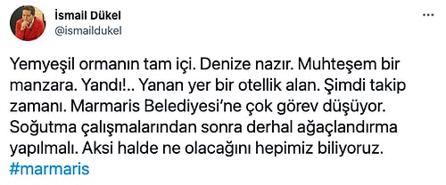 Ciğerimizi Yakan ve Bir Şehit Verdiğimiz Marmaris'teki Orman Yangınına İsyan ve Reaksiyonlar Çığ Üzere Büyüyor