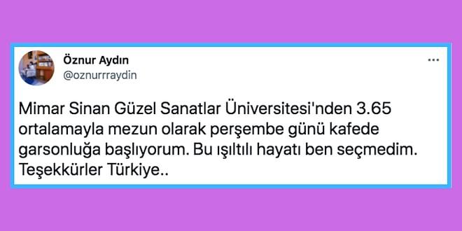 Mimar Sinan Üniversitesi'ni Dereceyle Bitirip Garsonluğa Başlayan Gencin İsyanı ve Bazı Örnekler