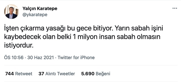 Kısa çalışma ödeneği ve işten çıkarma yasağının sona ermesi beklenen bir durumdu.