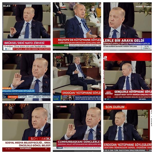 Erdoğan, neredeyse bütün televizyon kanallarında yayınlanan buluşmada Kanal İstanbul ve Marmara'da müsilaj sorunuyla ilgili de konuştu.👇