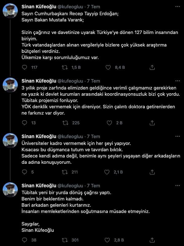 Erdoğan'ın Çağrısı Üzerine Türkiye'ye Dönen Bilim İnsanı İsyan Etti ...