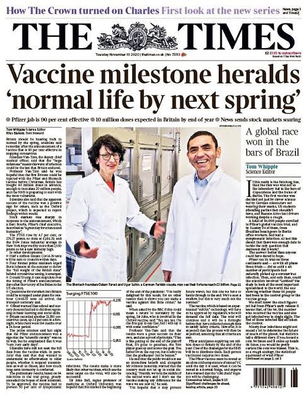 The Times'da röportajları sırasında ikisine de yer vermişti.