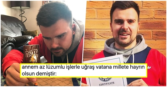 5 Adet Bonibonu Üst Üste Dizebildiği İçin Guinness Rekorlar Kitabı'na Girmeyi Başaran 23 Yaşındaki Mühendis