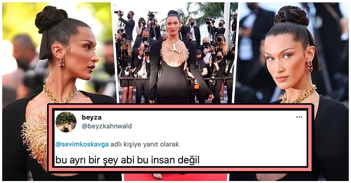 Bella Hadid, Cannes Film Festivalinde Taktığı Akciğer Şeklindeki Altın Kolyeyle Ortalığı Alev Alev Yaktı 🔥