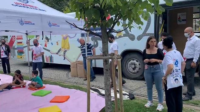 İBB'nin '500İG Gezici Kütüphane Eğlenerek Öğreniyoruz' Otobüsü Zeytinburnu Belediyesi Ekiplerince Kaldırıldı