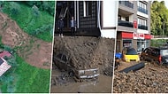 Rize’de Sel ve Heyelan Afetinin Ardından Ortaya Çıkan Hasarın Korkutucu Görüntüleri