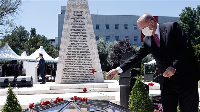 Erdoğan 15 Temmuz Anmasında: 'Hiç Kimsenin Bu Şanlı Mücadeleyi Önemsizleştirmeye Hakkı Yok'