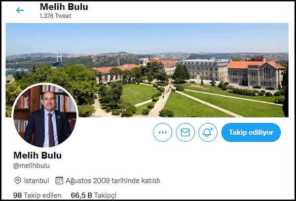 Bu haberin sosyal medyada yayılmasının ardından Bulu'nun Twitter Bio'sunu güncelleyerek 'Rektör' ifadesini sildiği görüldü. 👇