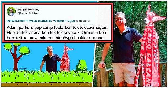 Çöp Diye Bisiklet Parkuru Şeritlerini Toplayan Sosyal Medya Kullanıcısı Goygoycuların Diline Düştü