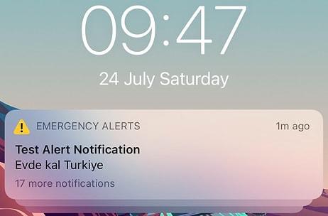iPhone Kullanıcılarına Gönderilen 'Evde Kal Türkiye' Acil Durum Uyarısı Sosyal Medyanın Gündeminde...
