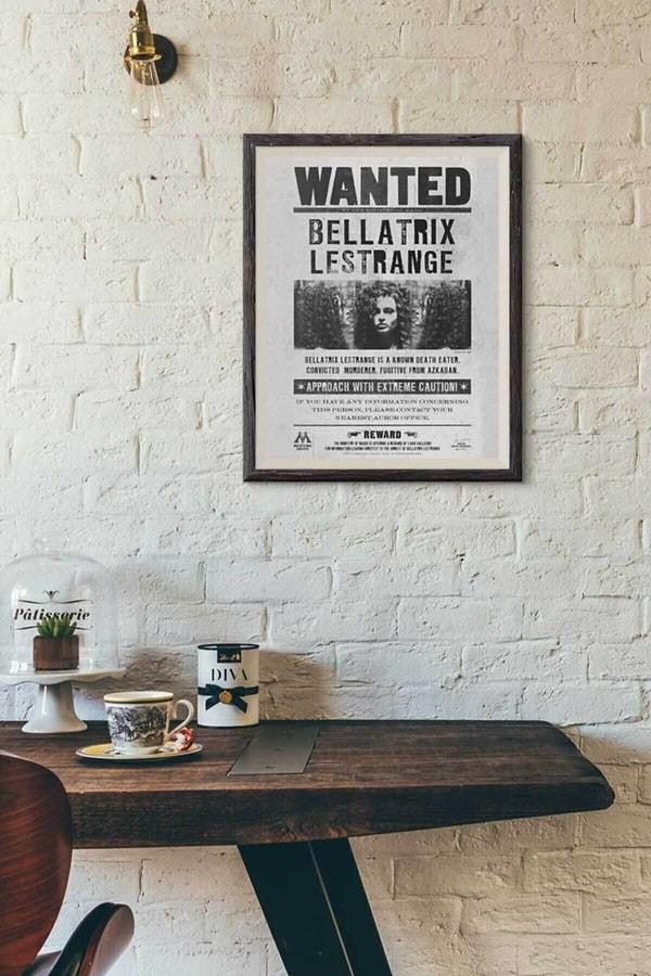 3. Orijinal, Warner Bros lisanslı Bellatrix Lestrange ''Wanted'' posteri