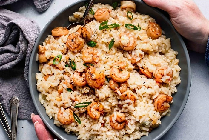 Pilavı Tahtından Etmeye Kararlı Nefis mi Nefis Karidesli Risotto Tarifi