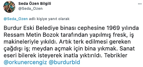 Bunu da Gördük: Burdur Belediyesi Binasındaki Şehrin Simgesi Freskler Yıkıldı...