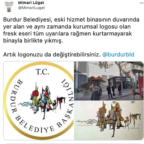 Bunu da Gördük: Burdur Belediyesi Binasındaki Şehrin Simgesi Freskler Yıkıldı...