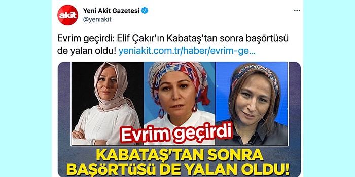 Yeni Akit Başını Açan Elif Çakır'a Saldırmak İsterken Kabataş Yalanını Kabul Etti