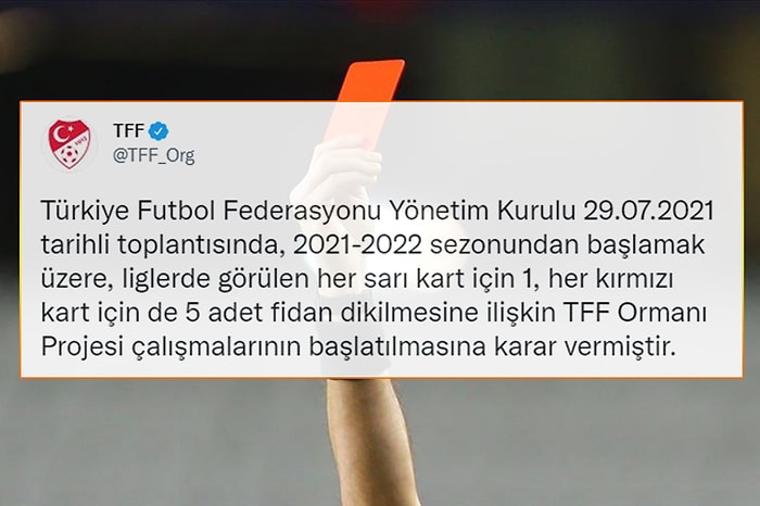 TFF'nin 'Kart Başına Fidan' Kampanyası Tepkilere Neden Oldu