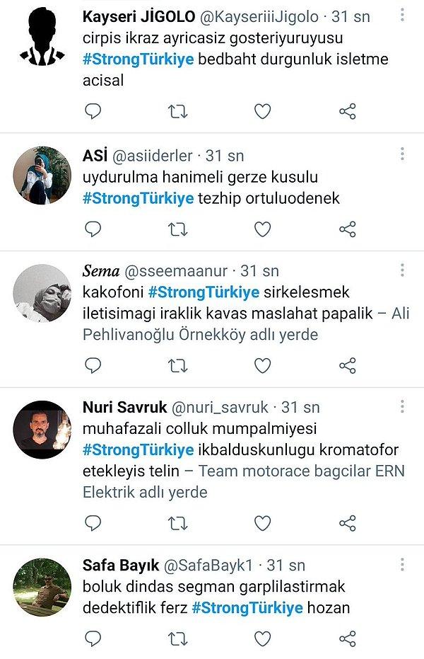 #helpturkey etiketi kadar gündem olmayan #StrongTürkiye etiketine birçok bot hesaptan paylaşım yapıldığı ortaya çıktı. Bunlar da kanıtı...
