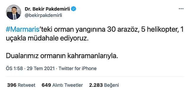 Tartışmanın bir diğer yanı da hükümetin yangın söndürme konusundaki başarısızlığı ve riskli bir coğrafyada yaşamamıza rağmen yangın söndürme uçağımızın olmaması.