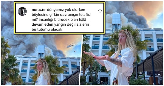 Marmaris'teki Yangının Önünde Alevlerle Dalga Geçerek Doğum Gününü Kutlayan Rus Şarkıcı Gündemin Odağında