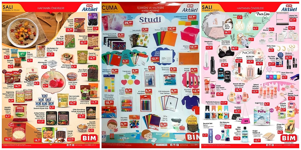 10 - 13 Ağustos BİM Aktüel İndirim Kataloğu