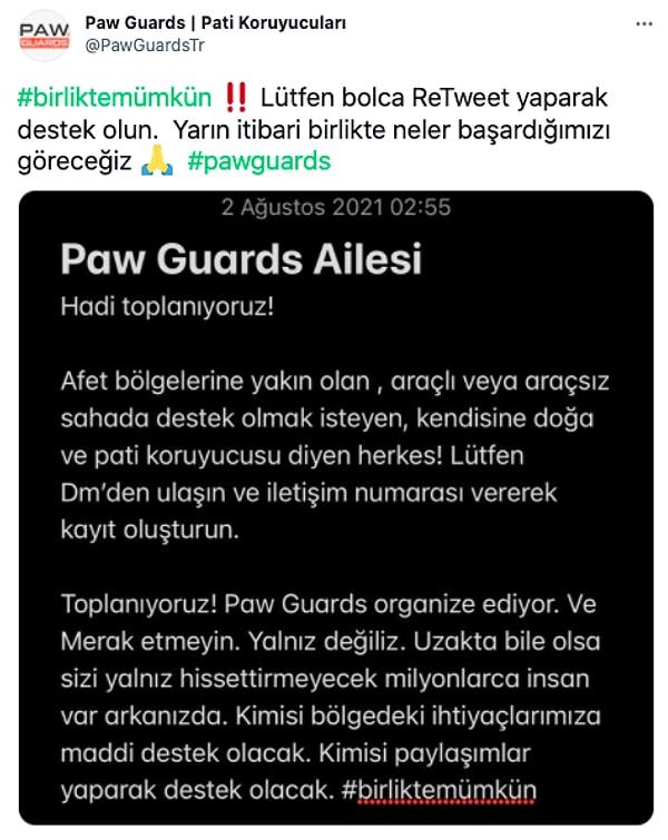 'Türkiye'de aç sokak hayvanı kalmayacak' sözleriyle yola çıkan PawGuards gönüllülerine yardımcı olabilirsiniz.