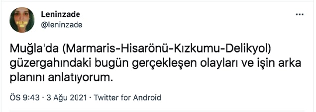 Twitter'da bulunan bu arkadaşımız da Marmaris yangınında sahada çalışan gönüllülerden. Arka planda olan biten çok fazla detayın yaşandığını kendisinin yazdığı bu akıştan öğreniyoruz. Buyurun okuyalım:
