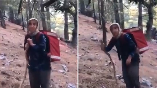 Sırtında Çantayla Ormanın İçinden Yangını Söndürmeye Çalışan Ekiplere Erzak Taşıyan Teyze 👏