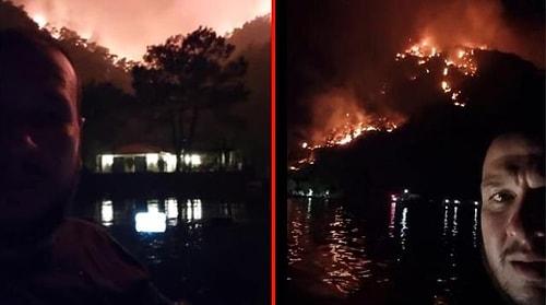Günlerdir Marmaris'te İnsanlara Yardım Eden Şahan Gökbakar'ın Evinin Etrafını Saran Yangın Söndürüldü