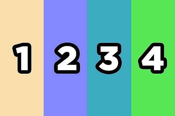 Bu karelerden hangisi 3 numara ile aynı renk?