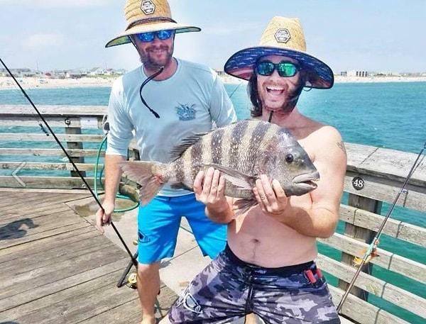 Amerika'da, Kuzey Carolina, Nags Head'de bir balık tutma noktası olan Jennette's Pier'in Facebook sayfasında paylaşılan fotoğraf binlerce kişinin ilgisini çekti.