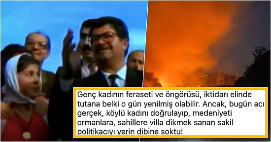 Yanan Kemerköy Termik Santrali'nin Yapılmasını İstemeyen Köylülerle Konuşan Özal’ın Görüntüleri Gündemde
