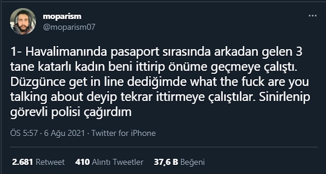Problem sıra kavgası şeklinde başladı.