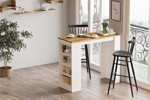 9. Klasik mutfak masaları yerine bar masası tercih ederek, yaşam alanlarınıza özgün dokunuşlar katabilirsiniz.
