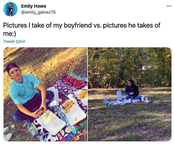 13. "Erkek arkadaşım için çektiğim fotoğraflar vs onun benim için çektikleri :)"