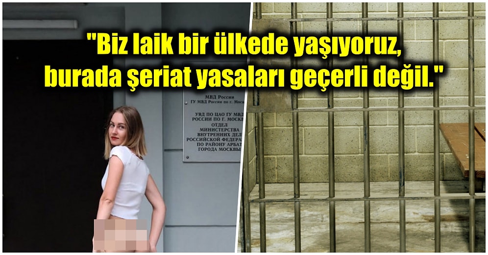 Rusya'da Tutuklanan Protestoculara Destek Vermek İçin Pantolonunu İndiren Aktivist Hapis Cezası Aldı!