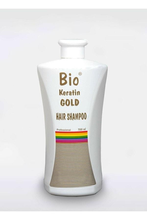 10. Tuzsuz şampuan ile saçları yumuşacık olanların tercihi Bio Keratin Gold.