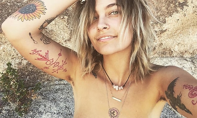 7. Paris Jackson'ın koltuk altı kıllarını gösterdiği paylaşımı: